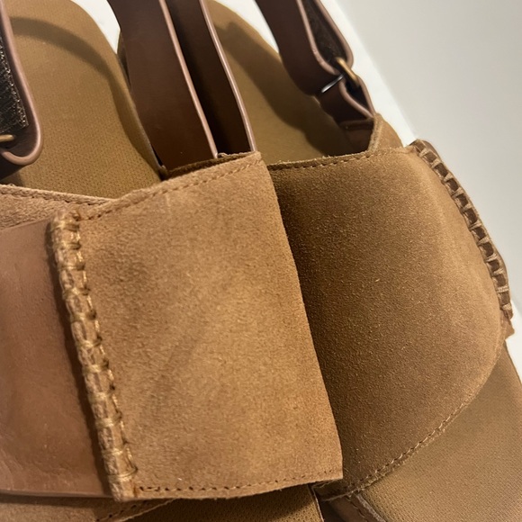 UGG Tan Suede Sandals with Contoured Footbed - Picture 7 of 14